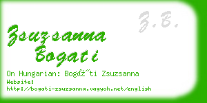 zsuzsanna bogati business card